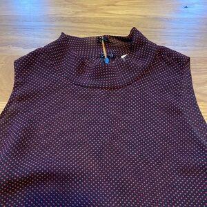 New York & co polka dot lined halter top